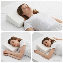 Coussin de sommeil Uni Blanc 50 x 30 x 10,5 cm 514259514259