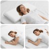Coussin de sommeil Uni Blanc 80 x 40 x 12 cm Mousse de Gel 514267514267
