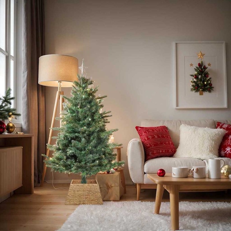 Collier de sapin de Noël Marron 50 x 50 x 25 cm Jacinthe d'eau 514273514273