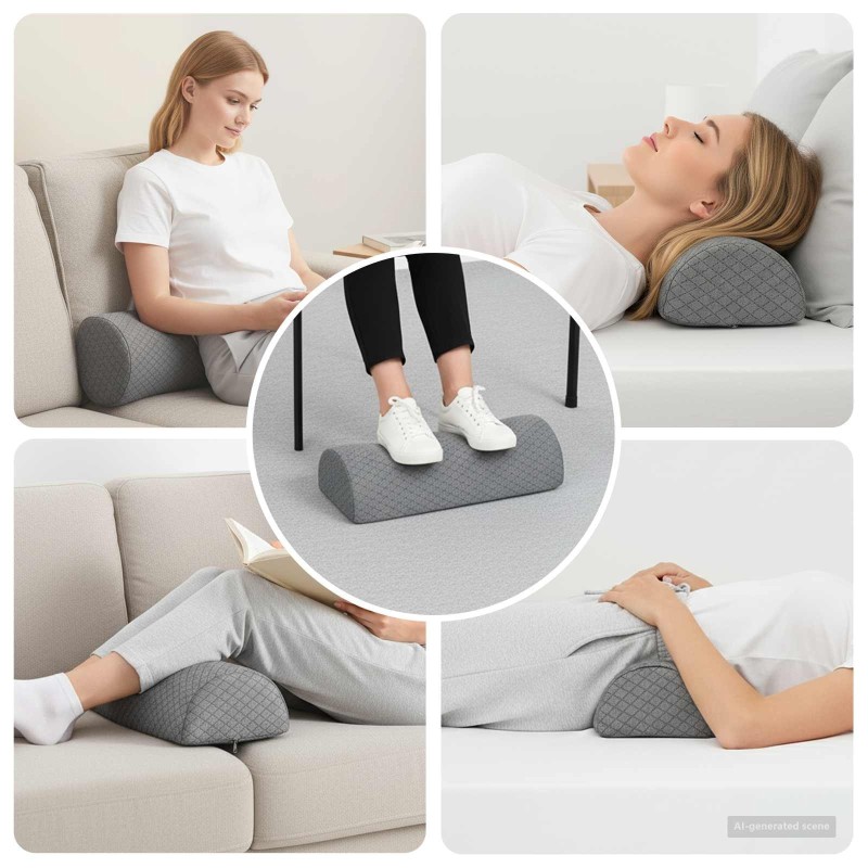 Coussin pour les jambes Géométrique Gris 52 x 20 x 11 cm 514276514276