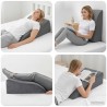 Coussin pour les jambes Gris 68 x 40 x 18 cm Mousse PU 514279514279
