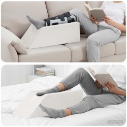 Coussin pour les jambes Uni Blanc 68 x 25 x 21,5 cm Mousse PU 514282514282