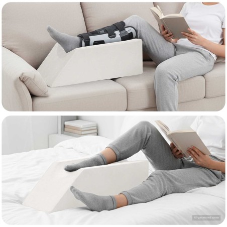 Coussin pour les jambes Uni Blanc 68 x 25 x 21,5 cm Mousse PU 514282514282