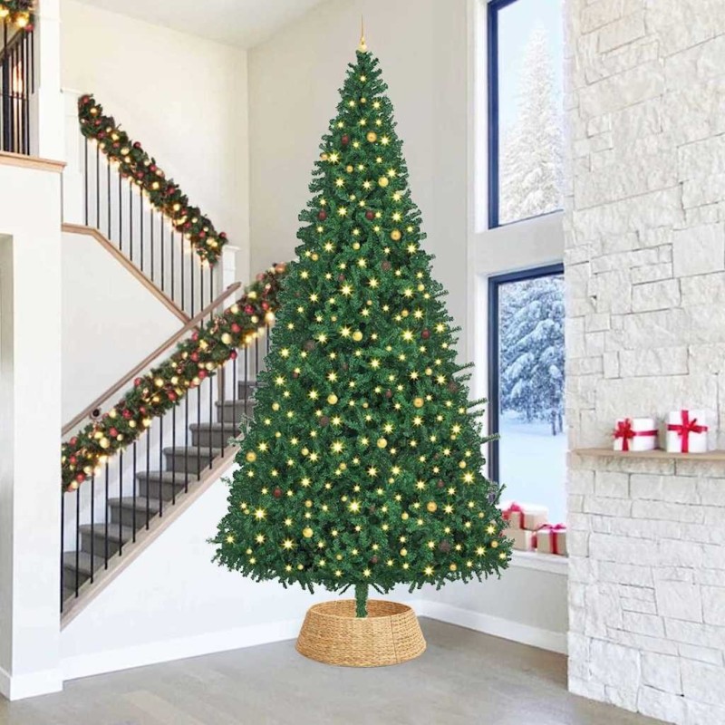 Collier de sapin de Noël Marron 90 x 90 x 28 cm Jacinthe d'eau 514291514291