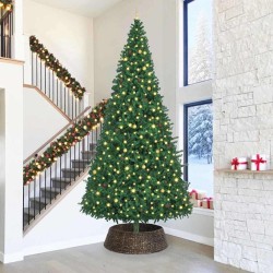 Collier de sapin de Noël Noir 105 x 105 x 28 cm Jacinthe d'eau 514292514292