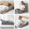 Coussin en coin Gris 69 x 64 x 19 cm Mousse à mémoire de forme 514297514297