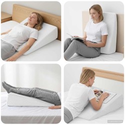 Coussin en coin Blanc 69 x 64 x 19 cm Mousse à mémoire de forme 514298514298