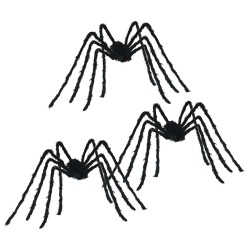Décoration Araignée Halloween 3 pcs Noir 200 cm 514330514330