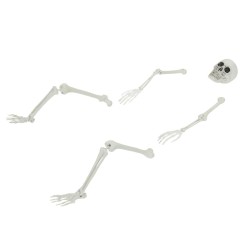 Squelette d'Halloween avec piquets de sol Blanc 45,5 x 13 cm 514333514333