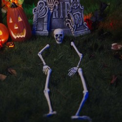 Squelette d'Halloween avec piquets de sol Blanc 45,5 x 13 cm 514333514333
