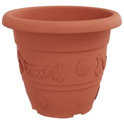 Pot à fleurs rond 24 pcs Rouge brique Ø 39 x 32 cm Plastique 514355514355