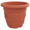Pot à fleurs rond 6 pcs Rouge brique Ø 34 x 28 cm Plastique 514357514357