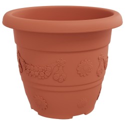 Pot à fleurs rond 6 pcs Rouge brique Ø 30 x 25 cm Plastique 514366514366