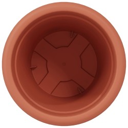 Pot à fleurs rond 6 pcs Rouge brique Ø 30 x 25 cm Plastique 514366514366