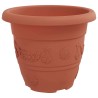 Pot à fleurs rond 6 pcs Rouge brique Ø 22 x 18 cm Plastique 514367514367