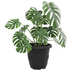 Pot à fleurs rond 6 pcs Noir Ø 30 x 25 cm Plastique 514370514370