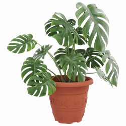 Pot à fleurs rond 24 pcs Rouge brique Ø 26 x 21,5 cm Plastique 514373514373