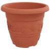 Pot à fleurs rond 24 pcs Rouge brique Ø 26 x 21,5 cm Plastique 514373514373