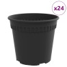 Pot à fleurs rond 24 pcs Noir Ø 17 x 14 cm Plastique 514378514378