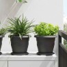 Pot à fleurs rond 6 pcs Noir Ø 22 x 18 cm Plastique 514379514379