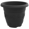 Pot à fleurs rond 6 pcs Noir Ø 22 x 18 cm Plastique 514379514379