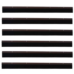 Brosses d'étanchéité pour porte à visser 6 pcs Marron 100 cm 514410514410