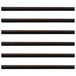 Brosses d'étanchéité pour porte à visser 6 pcs Marron 100 cm 514412514412