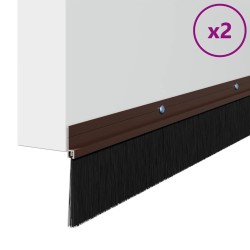 Brosses d'étanchéité pour porte à visser 2 pcs Marron 100 cm 514413514413