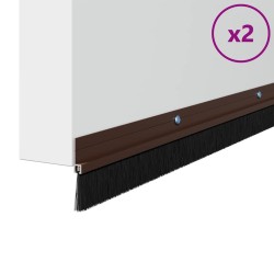 Brosses d'étanchéité pour porte à visser 2 pcs Marron 100 cm 514416514416
