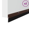 Brosses d'étanchéité pour porte à visser 2 pcs Marron 100 cm 514416514416