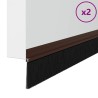 Brosses de porte adhésives 2 pcs Marron 100 cm 514424514424