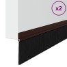 Brosses de porte adhésives 2 pcs Marron 100 cm 514425514425