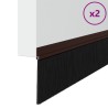 Brosses de porte adhésives 2 pcs Marron 100 cm 514426514426