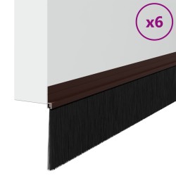 Brosses de porte adhésives 6 pcs Marron 100 cm 514429514429