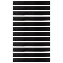 Brosses de porte adhésives 12 pcs Marron 100 cm 514447514447