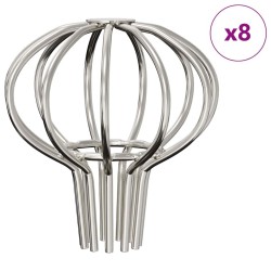 Garde-feuilles de Gouttière 8 pcs Argent 50 mm Acier inoxydable 514448514448