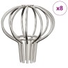 Garde-feuilles de Gouttière 8 pcs Argent 50 mm Acier inoxydable 514448514448