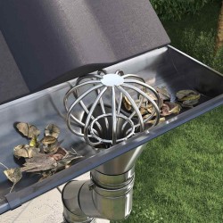 Garde-feuilles de Gouttière 8 pcs Argent 50 mm Acier inoxydable 514448514448