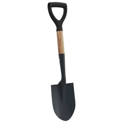 Pelle Noir 68,5 cm Acier Émaillé et Bois Massif 514450514450