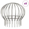 Garde-feuilles de Gouttière 8 pcs Argent 200 mm 514452514452
