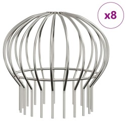 Garde-feuilles de Gouttière 8 pcs Argent 160 mm 514453514453