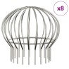 Garde-feuilles de Gouttière 8 pcs Argent 160 mm 514453514453