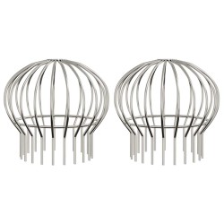 Garde-feuilles de Gouttière 2 pcs Argent 160 mm 514454514454