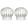 Garde-feuilles de Gouttière 2 pcs Argent 160 mm 514454514454