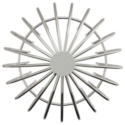 Garde-feuilles de Gouttière 2 pcs Argent 160 mm 514454514454