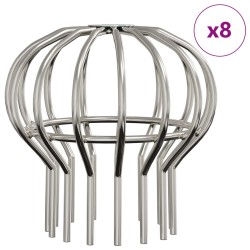 Garde-feuilles de Gouttière 8 pcs Argent 110 mm 514455514455