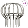 Garde-feuilles de Gouttière 8 pcs Argent 110 mm 514455514455