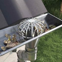 Garde-feuilles de Gouttière 8 pcs Argent 110 mm 514455514455