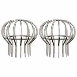 Garde-feuilles de Gouttière 2 pcs Argent 110 mm 514456514456