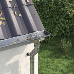 Garde-feuilles de Gouttière 8 pcs Argent 75 mm Acier inoxydable 514457514457
